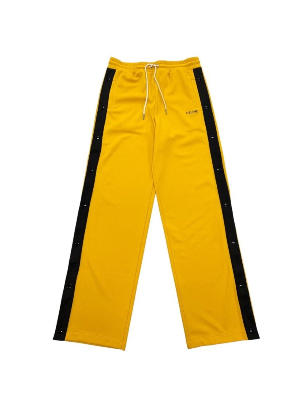 Celine Jersey Double Face Jogging Pants Logo Track Yellow